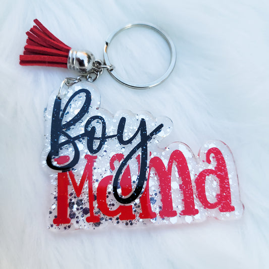Boy Mama - Acrylic Keychain - 3 Inch Keychain