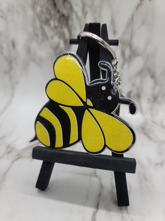 Bumble Bee - Acrylic Keychain - 3 Inch Keychain