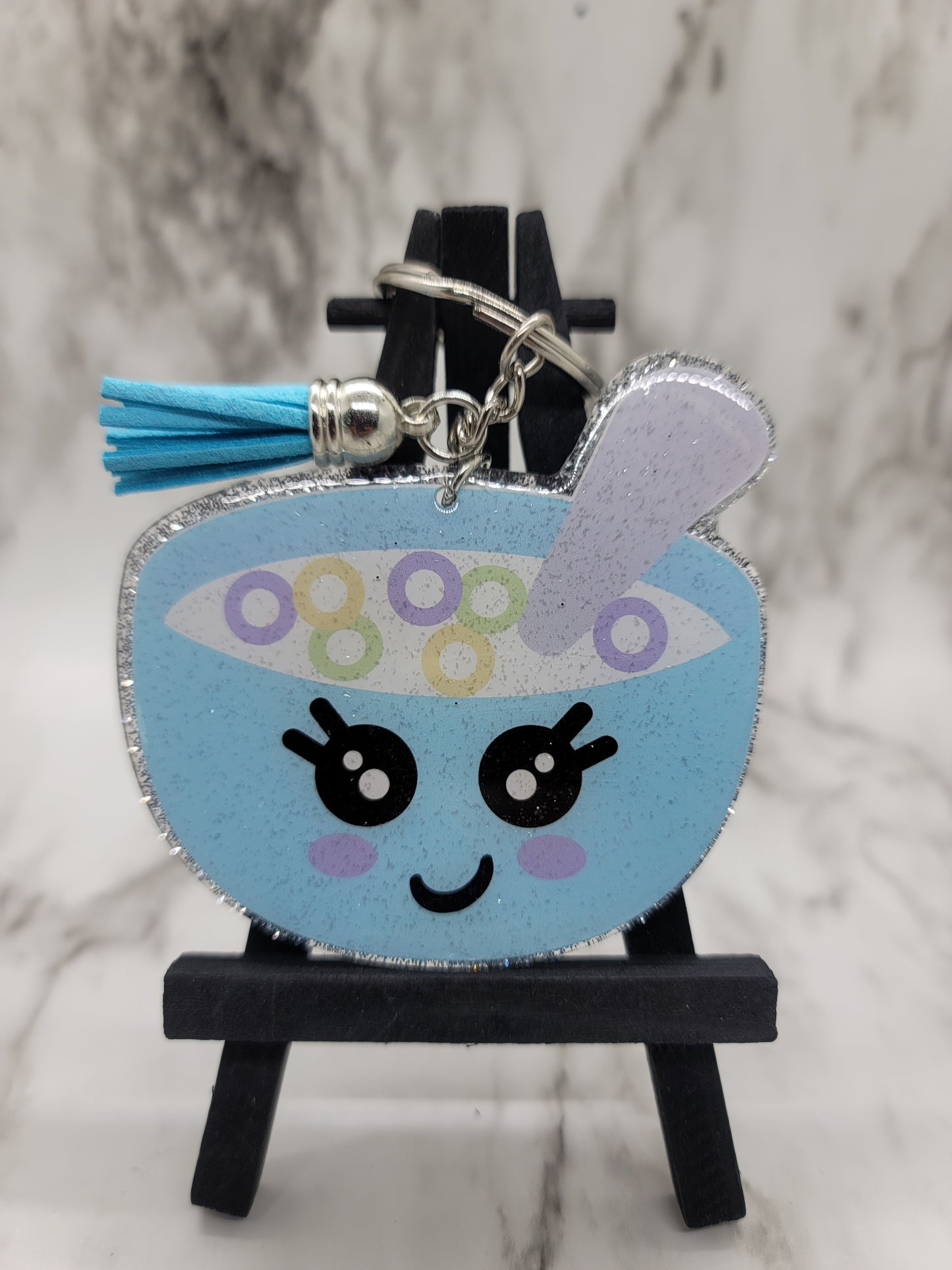Chibi Cereal Bowl - Acrylic Keychain - 3 Inch Keychain