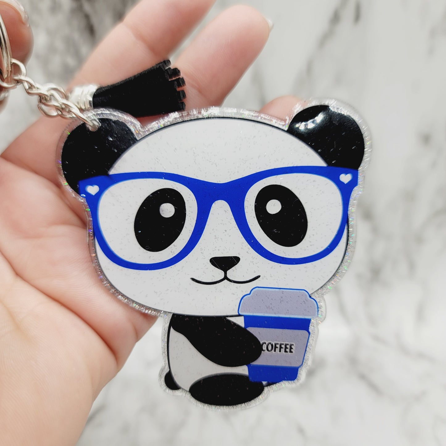 Smart Panda - Acrylic Keychain - 3 Inch Keychain