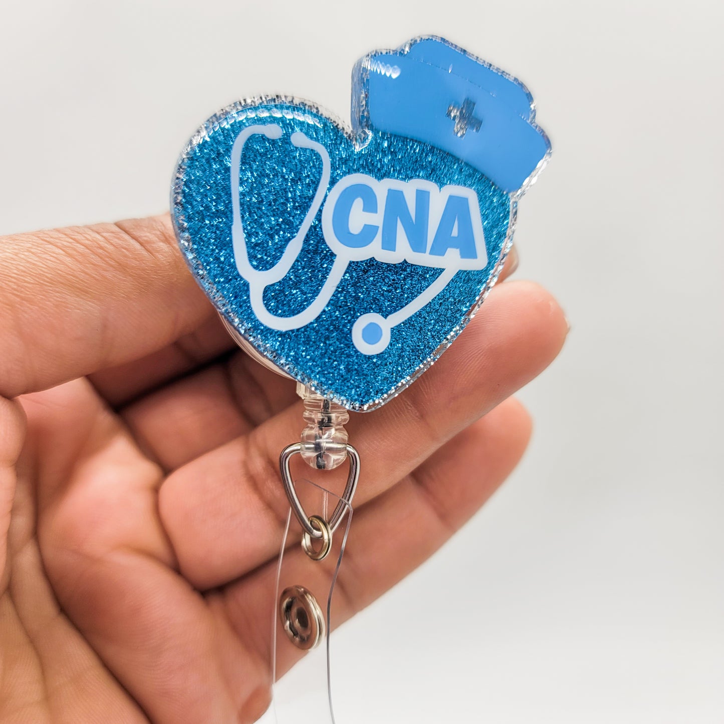 CNA - Acrylic Badge Reel - 2 inch Retractable Badge Reel - Interchangeable