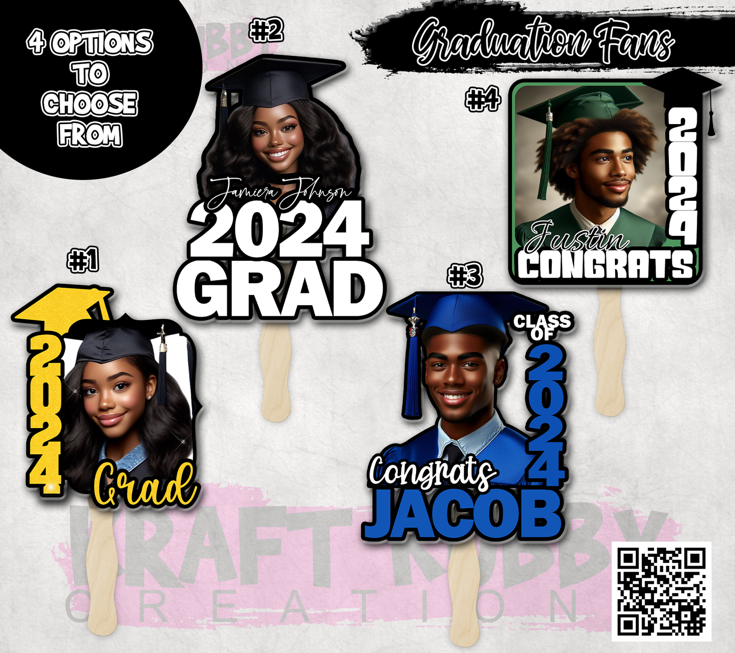 Graduation Fans (5) | School Graduation | High School Accessories | Pre-School Graduation