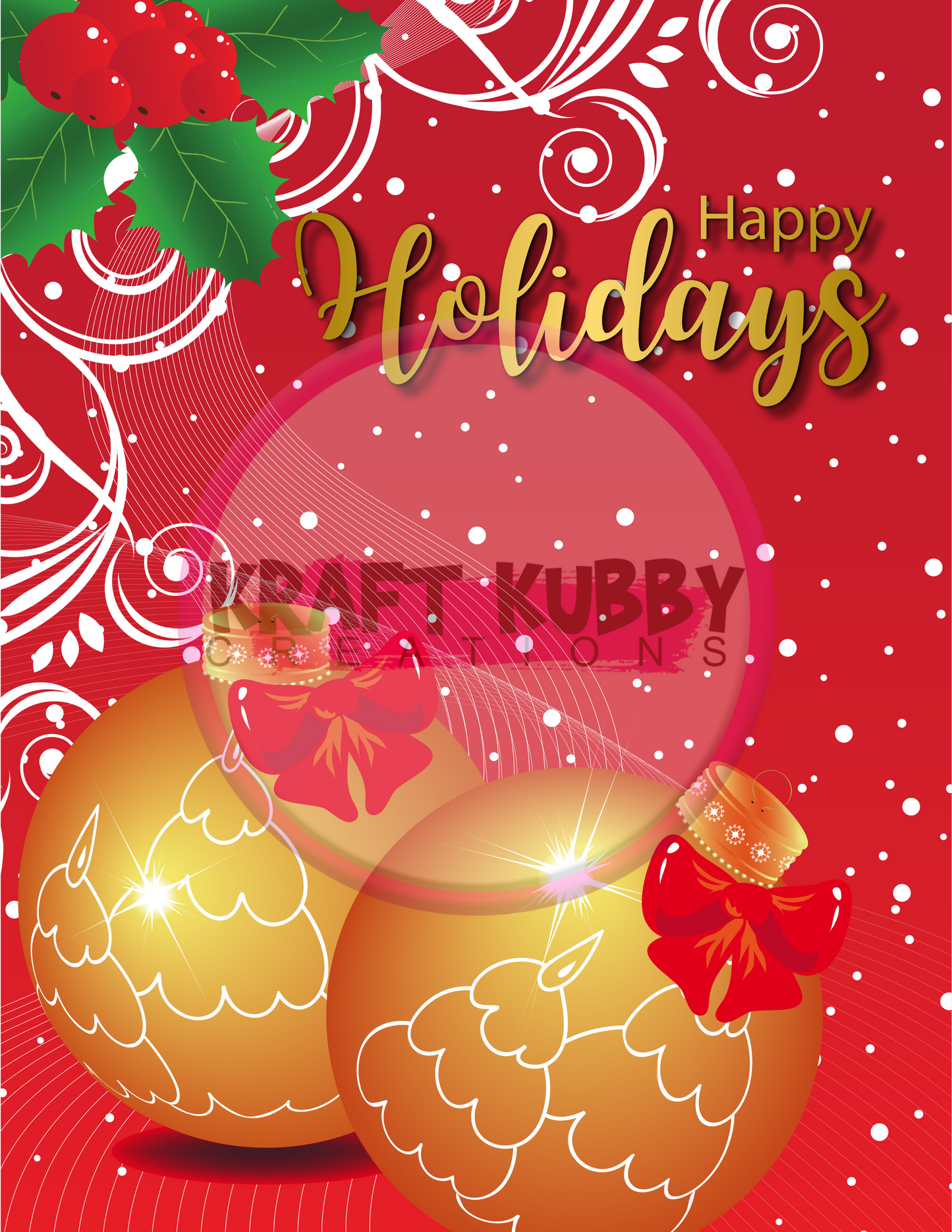 Jumbo Christmas Card Treat Templates - Digital - 8.5x11 inch