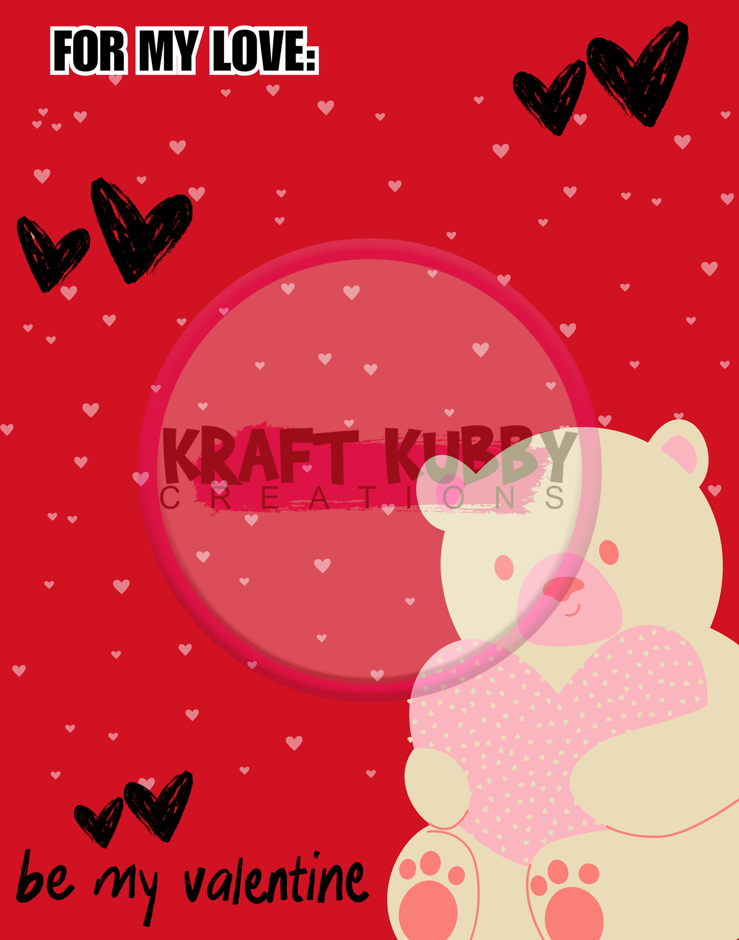 Jumbo Valentine Card Treat Templates - Digital - 11x14 inch