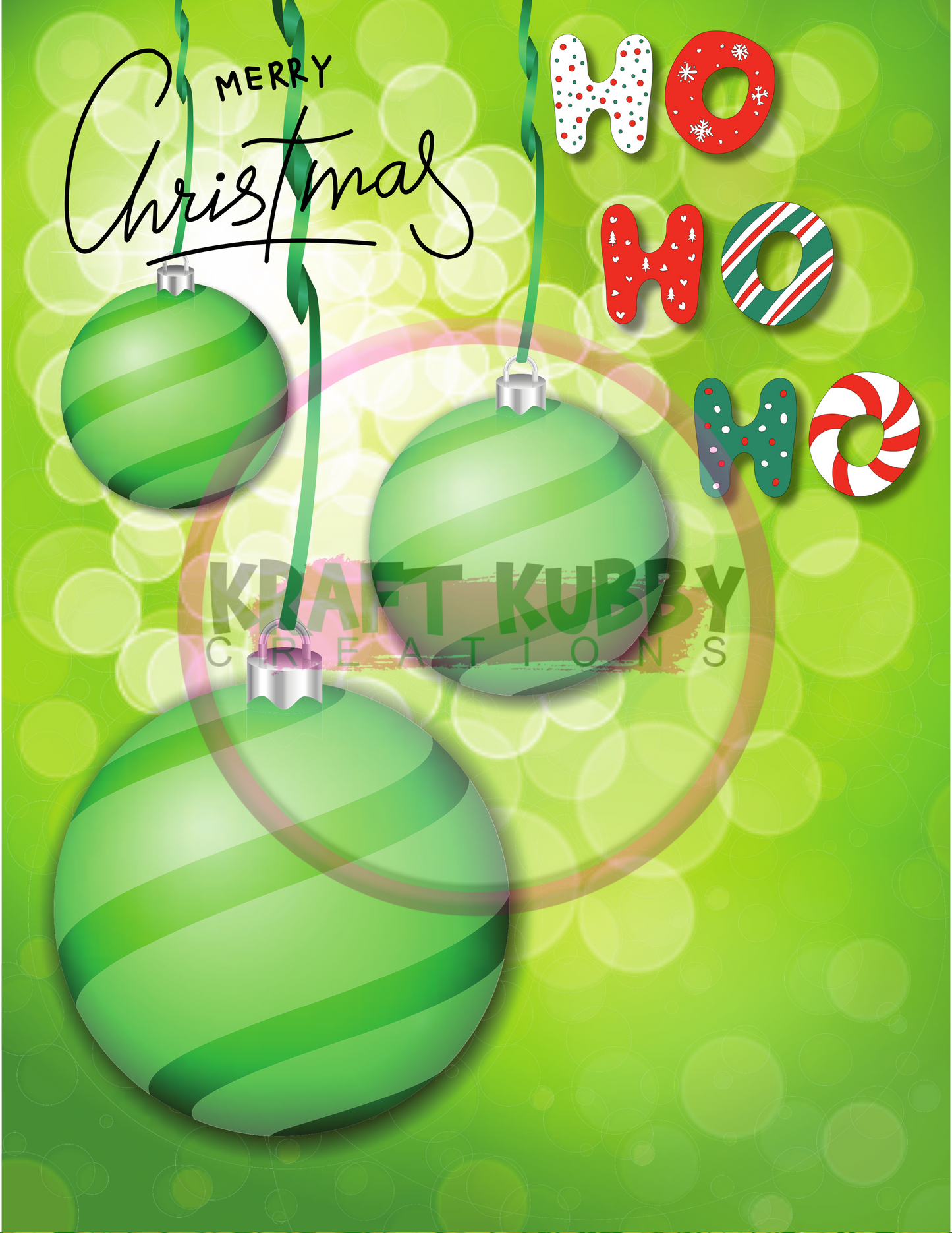 Jumbo Christmas Card Treat Templates - Digital - 8.5x11 inch