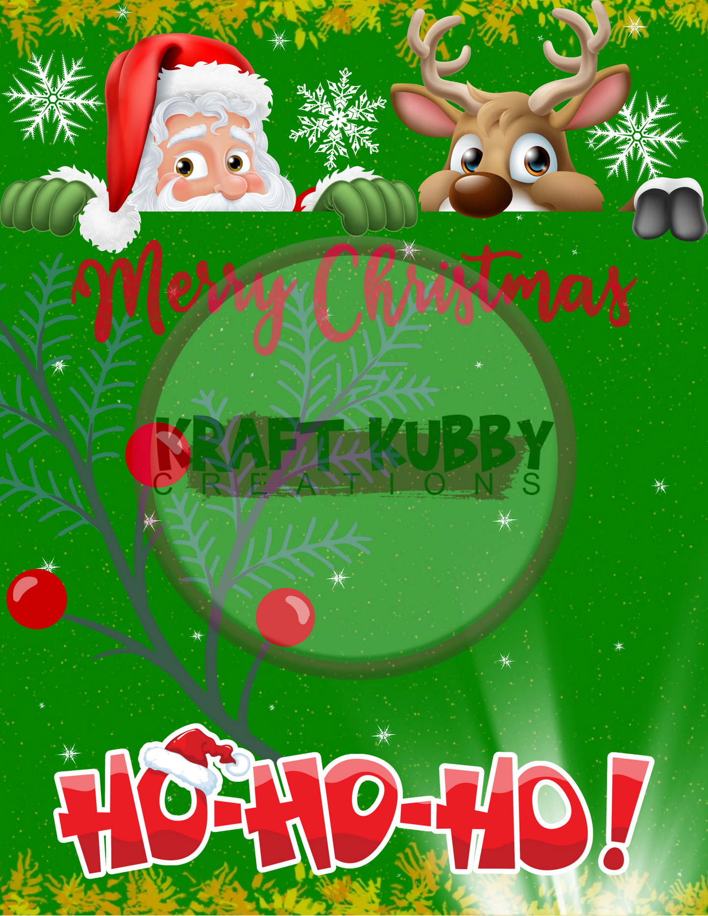 Jumbo Christmas Card Treat Templates - Digital - 8.5x11 inch