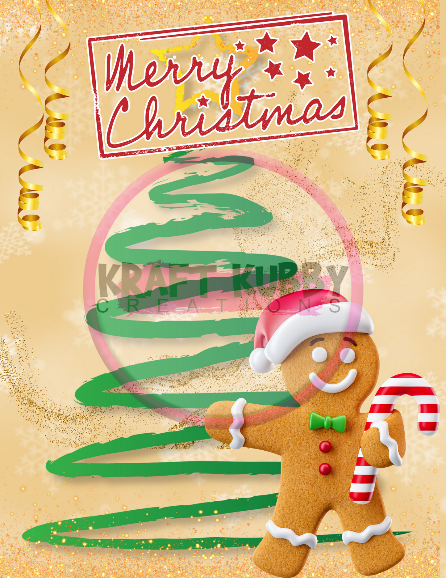 Jumbo Christmas Card Treat Templates - Digital - 8.5x11 inch