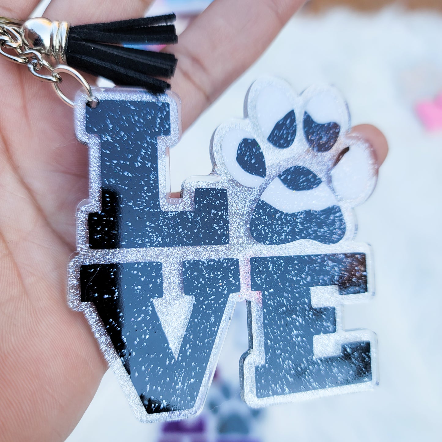 Love Paw - Acrylic Keychain - 3 Inch Keychain