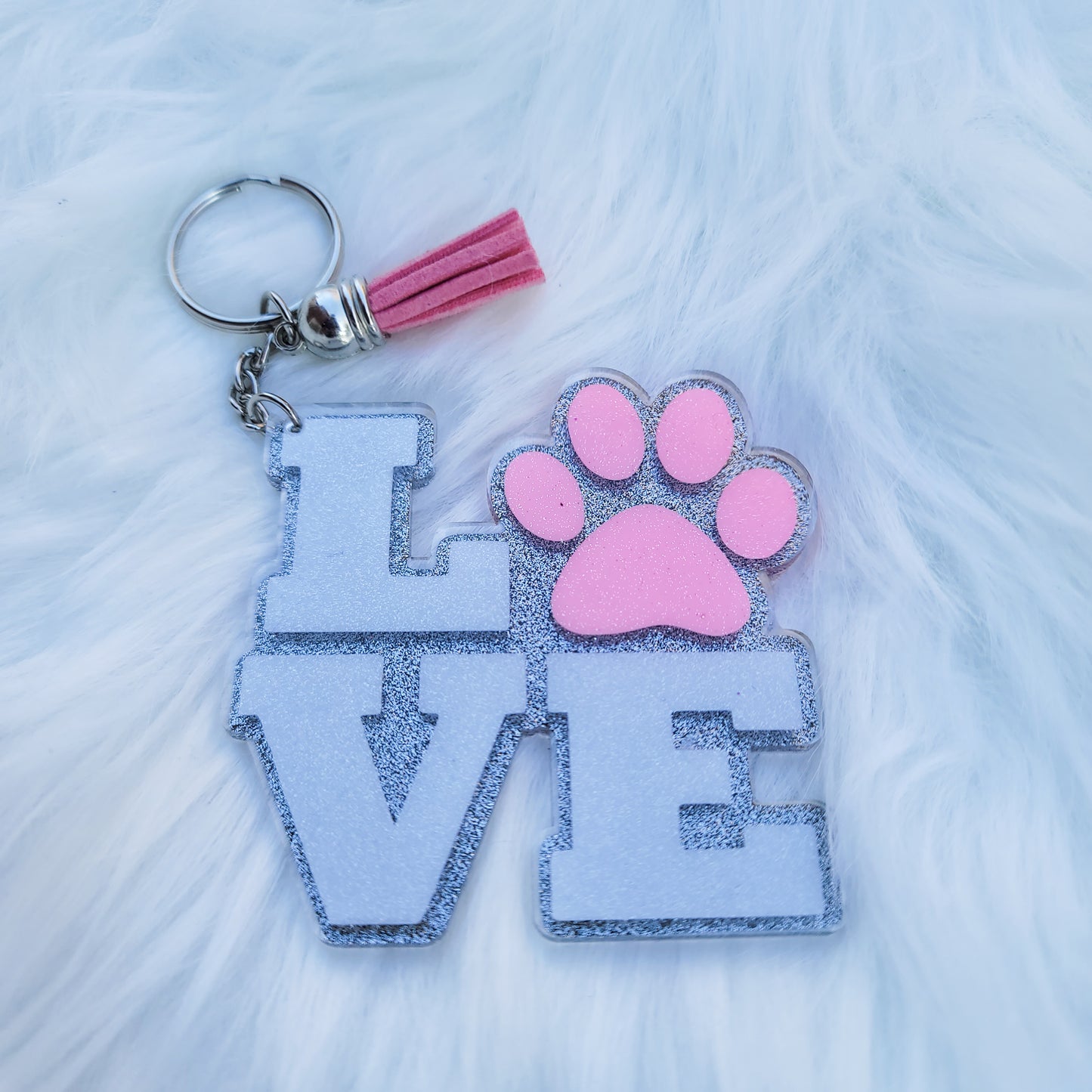 Love Paw - Acrylic Keychain - 3 Inch Keychain