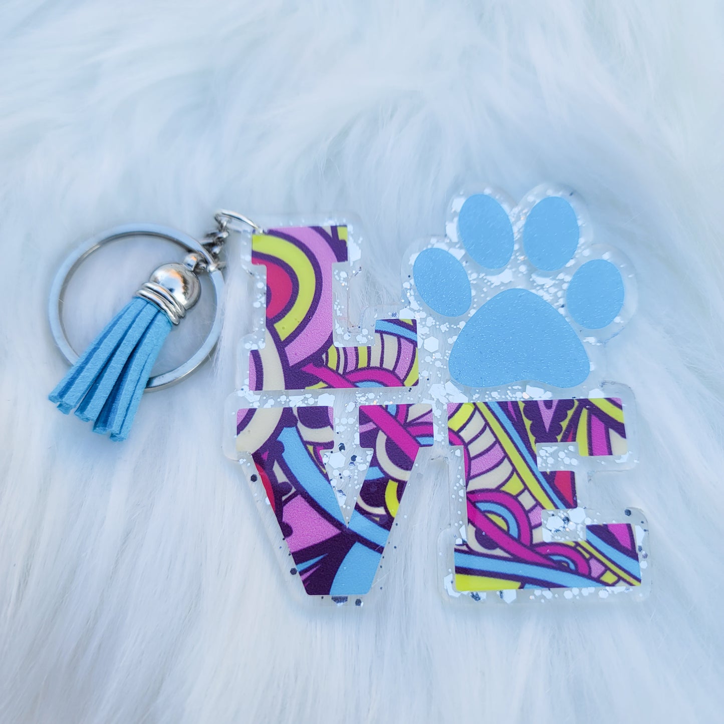 Love Paw - Acrylic Keychain - 3 Inch Keychain