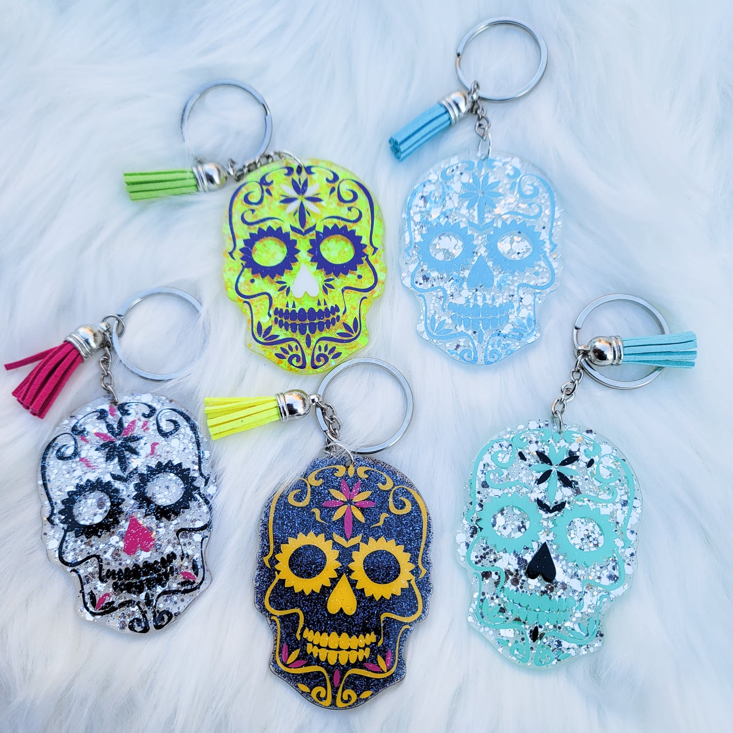 Sugar Skull - Acrylic Keychain - 3 Inch Keychain