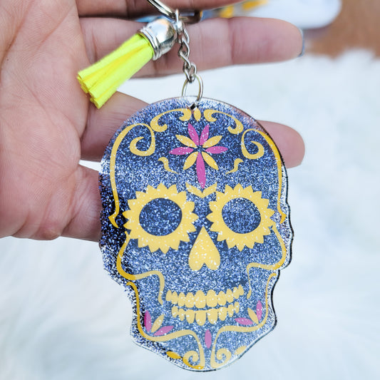 Sugar Skull - Acrylic Keychain - 3 Inch Keychain
