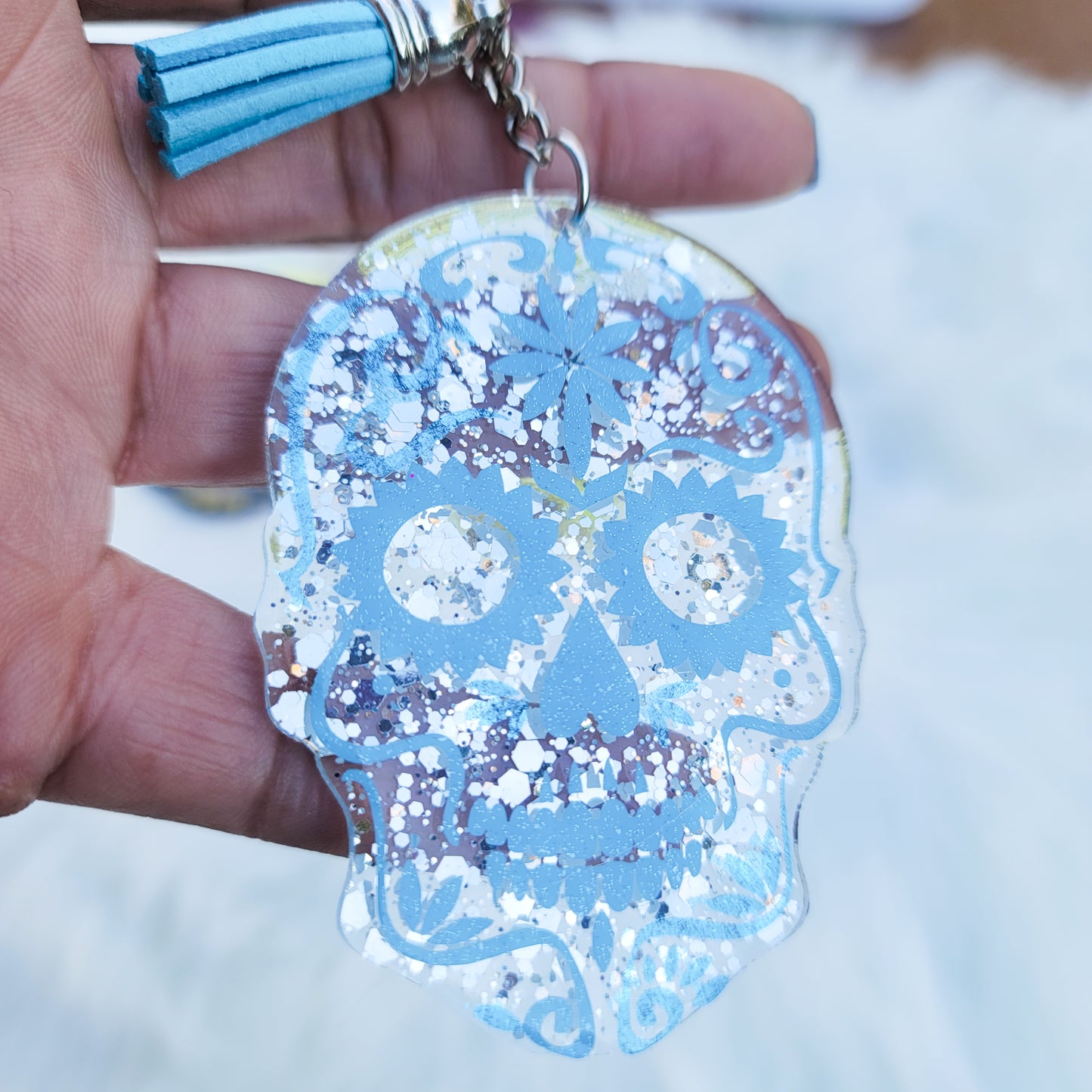 Sugar Skull - Acrylic Keychain - 3 Inch Keychain