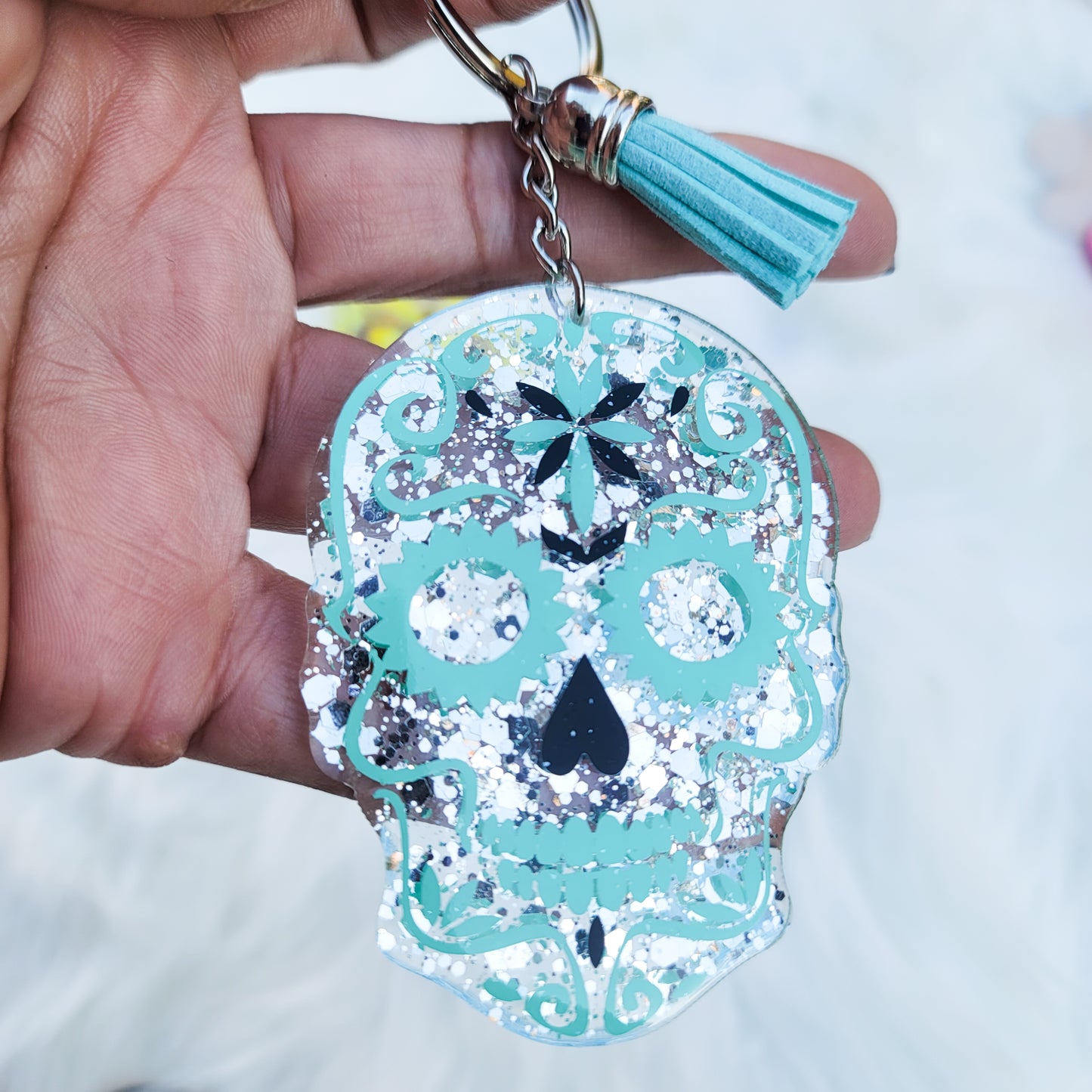 Sugar Skull - Acrylic Keychain - 3 Inch Keychain
