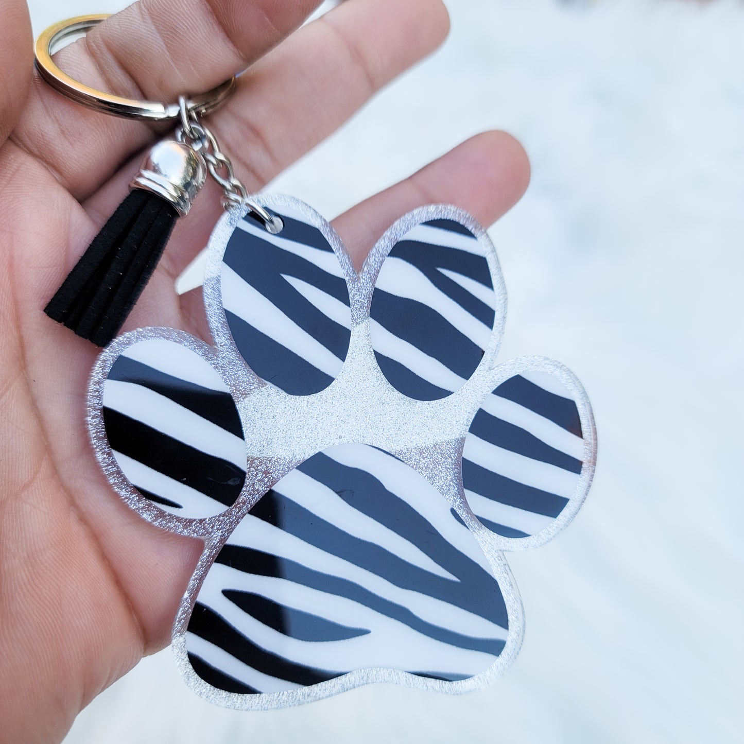 Paw - Acrylic Keychain - 3 Inch Keychain