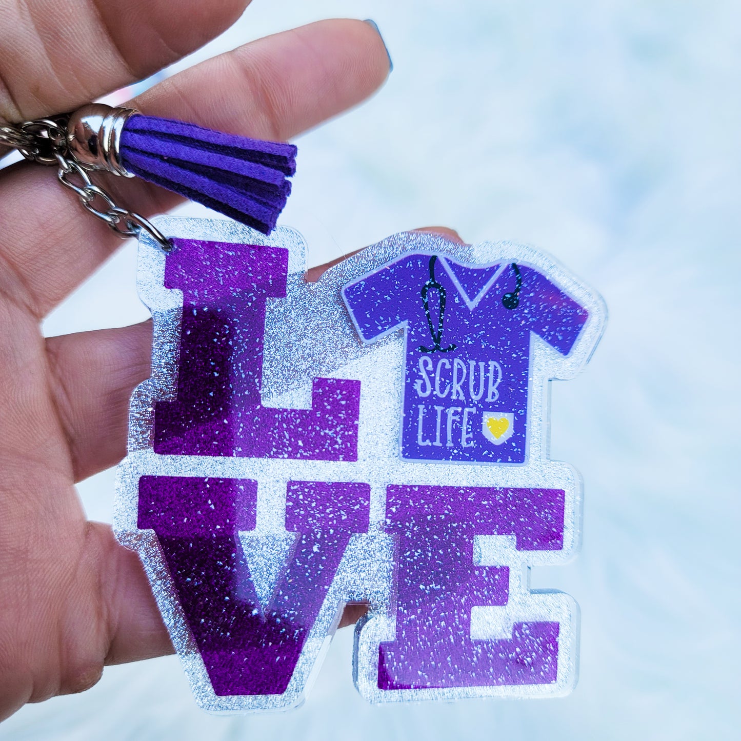 Love Scrub Life - Acrylic Keychain - 3 Inch Keychain