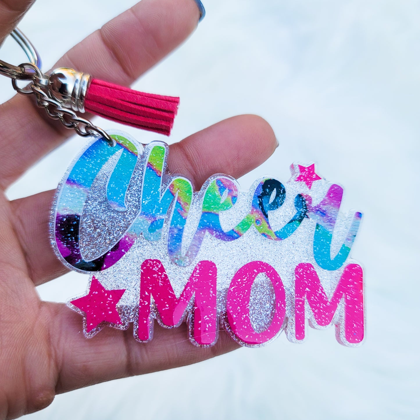 Cheer Mom - Acrylic Keychain - 3 Inch Keychain