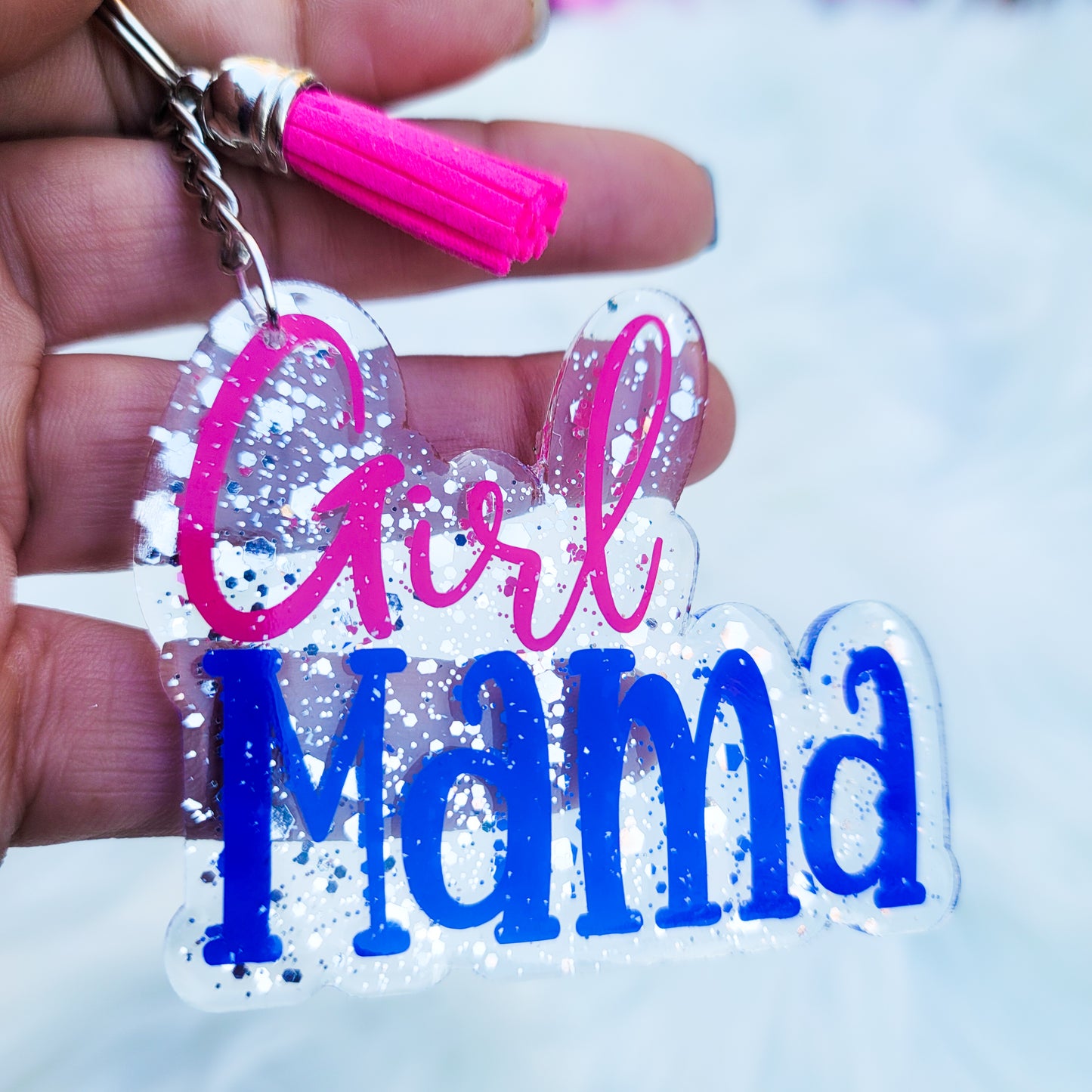 Girl Mama - Acrylic Keychain - 3 Inch Keychain