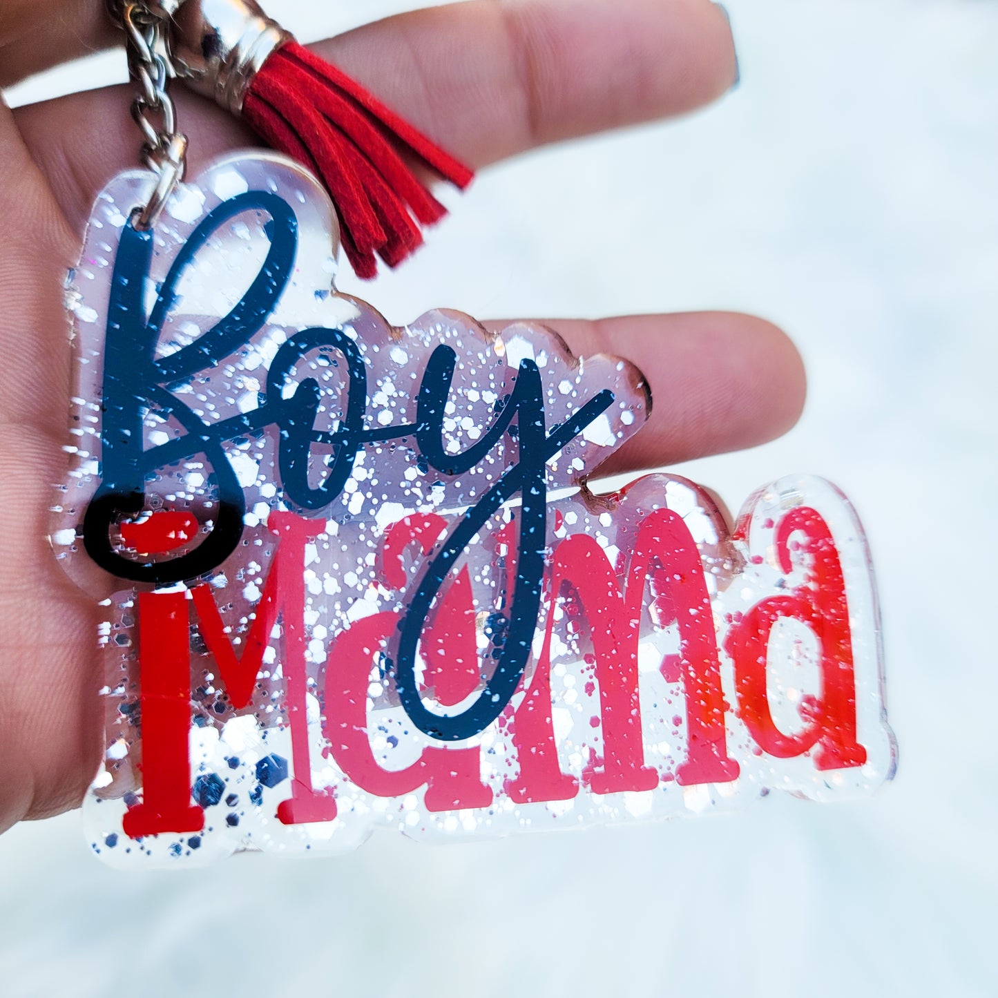 Boy Mama - Acrylic Keychain - 3 Inch Keychain