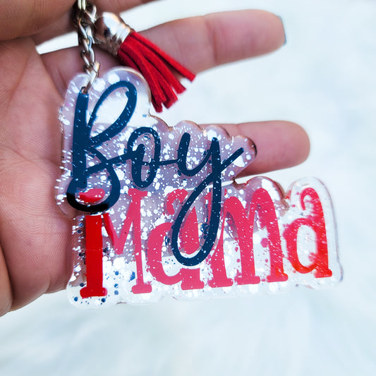 Boy Mama - Acrylic Keychain - 3 Inch Keychain