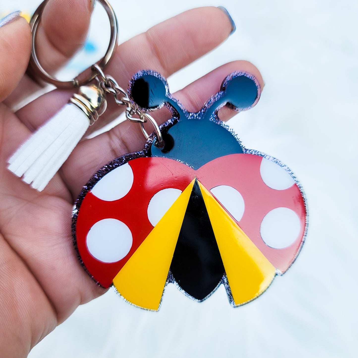 Lady Bug - Acrylic Keychain - 3 Inch Keychain