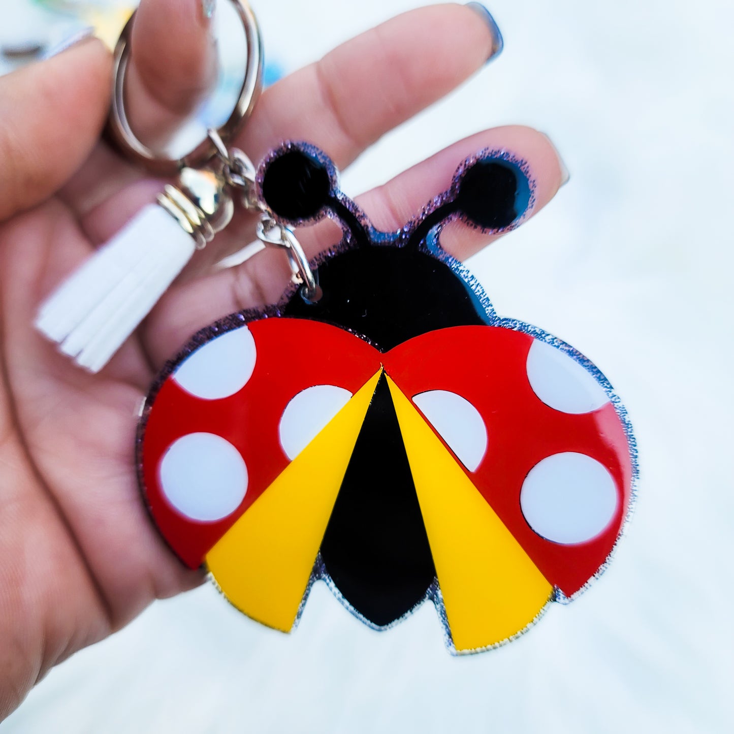 Lady Bug - Acrylic Keychain - 3 Inch Keychain