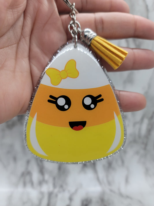 Candy Corn - Acrylic Keychain - 3 Inch Keychain