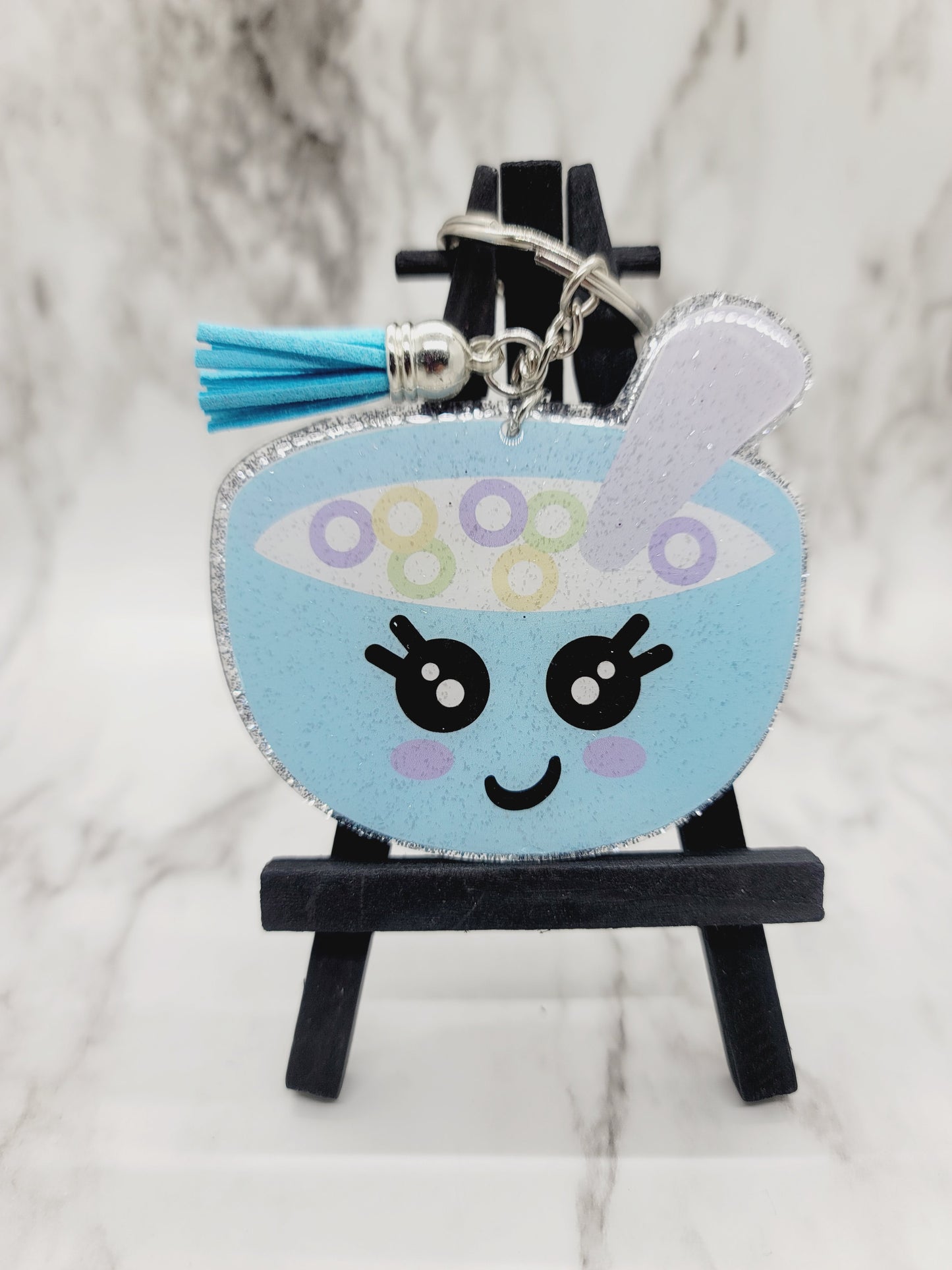 Chibi Cereal Bowl - Acrylic Keychain - 3 Inch Keychain