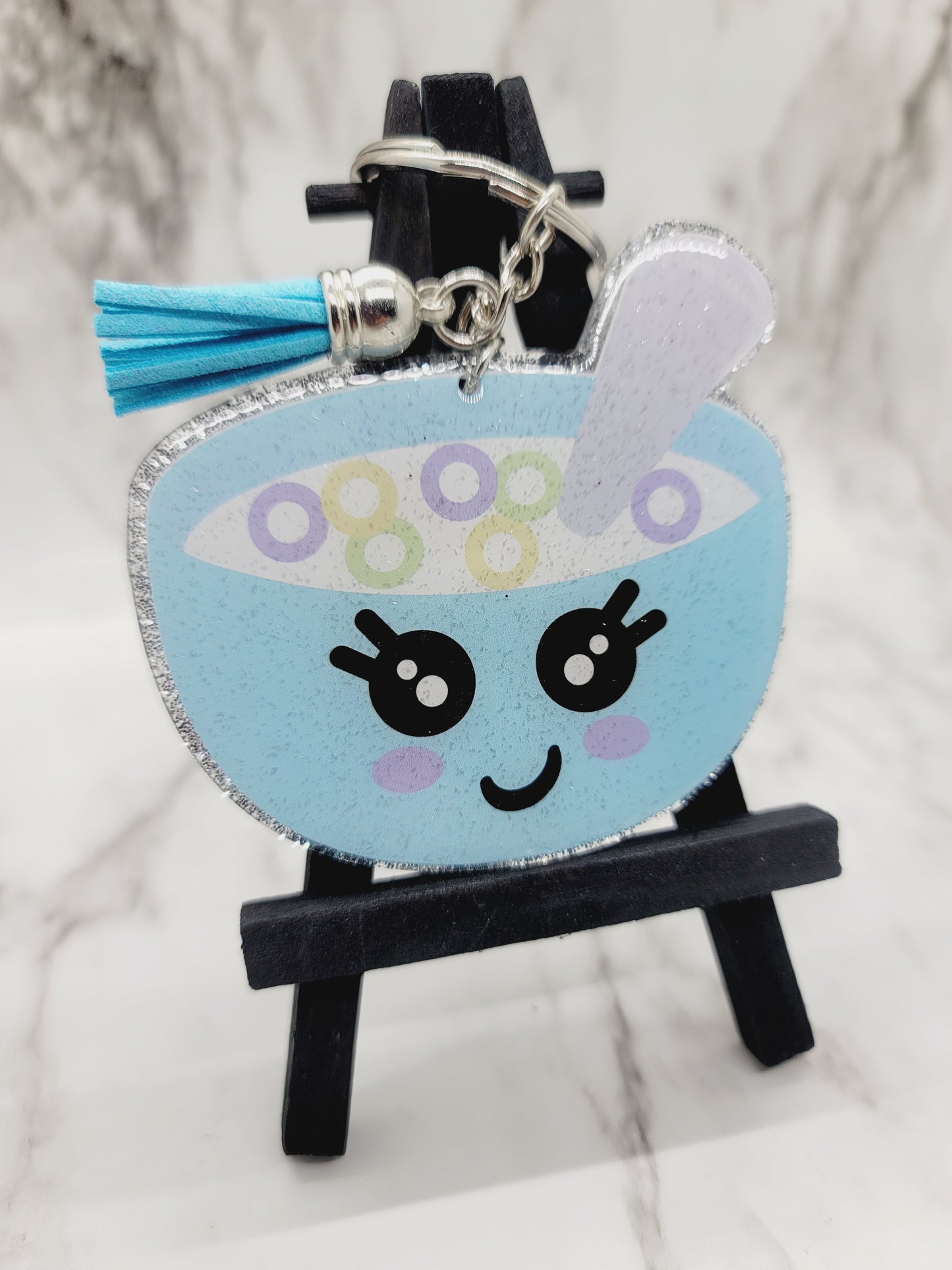 Chibi Cereal Bowl - Acrylic Keychain - 3 Inch Keychain