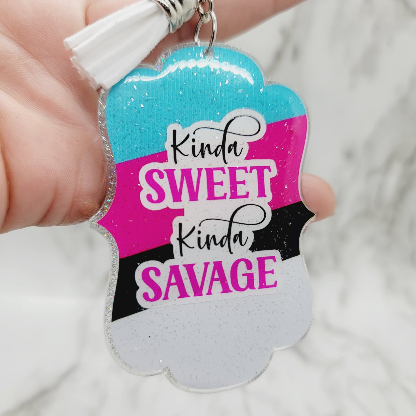 Kinda Sweet, Kinda Savage... - Acrylic Keychain - 3 Inch Keychain