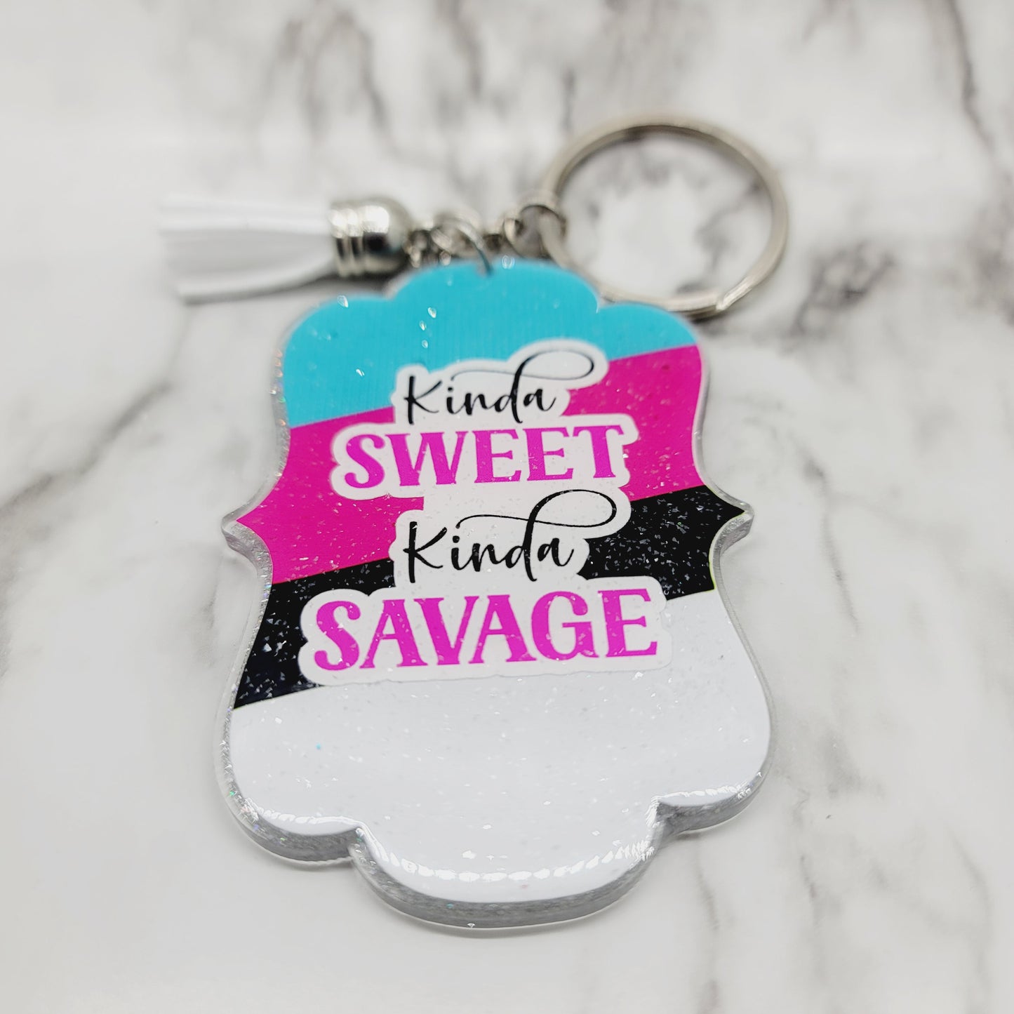 Kinda Sweet, Kinda Savage... - Acrylic Keychain - 3 Inch Keychain