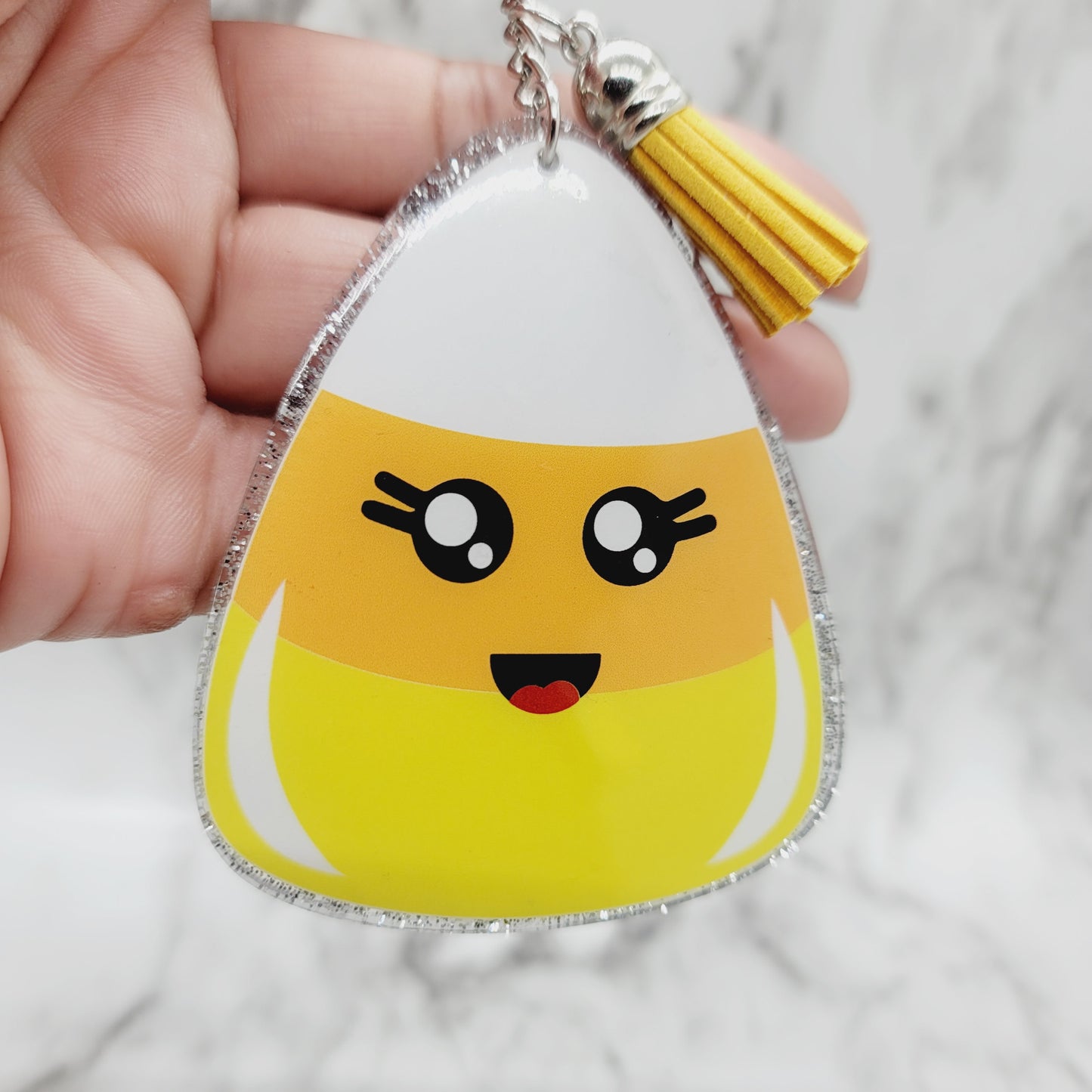 Candy Corn - Acrylic Keychain - 3 Inch Keychain