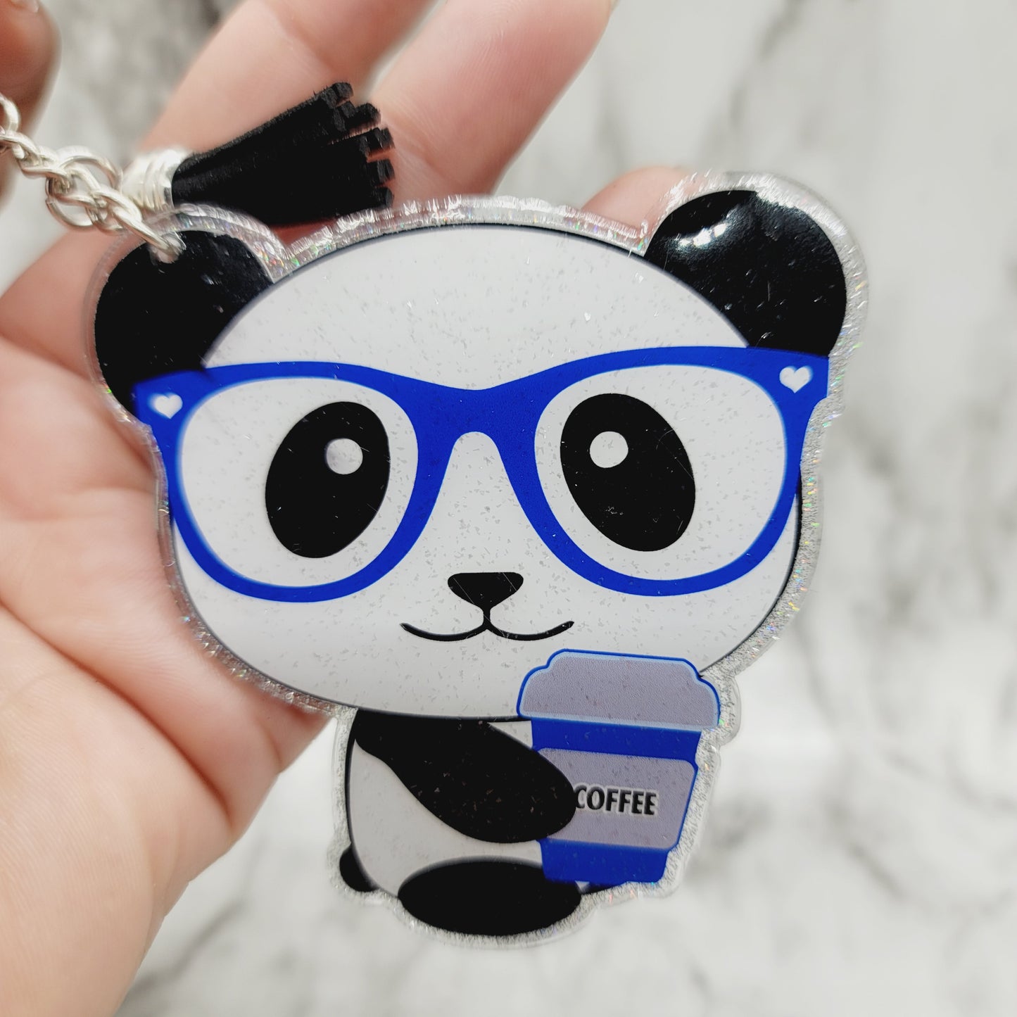 Smart Panda - Acrylic Keychain - 3 Inch Keychain