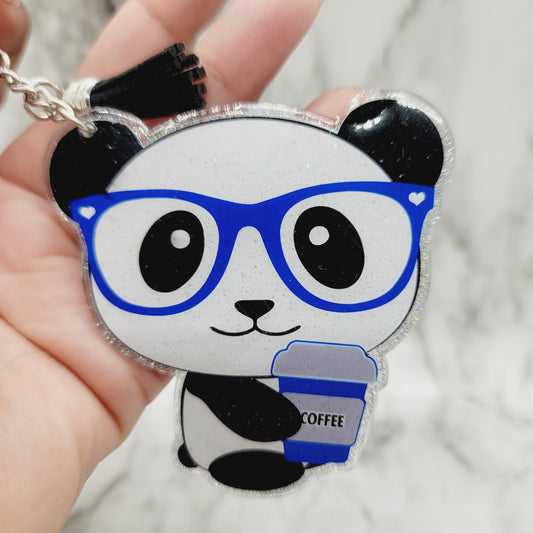 Smart Panda - Acrylic Keychain - 3 Inch Keychain