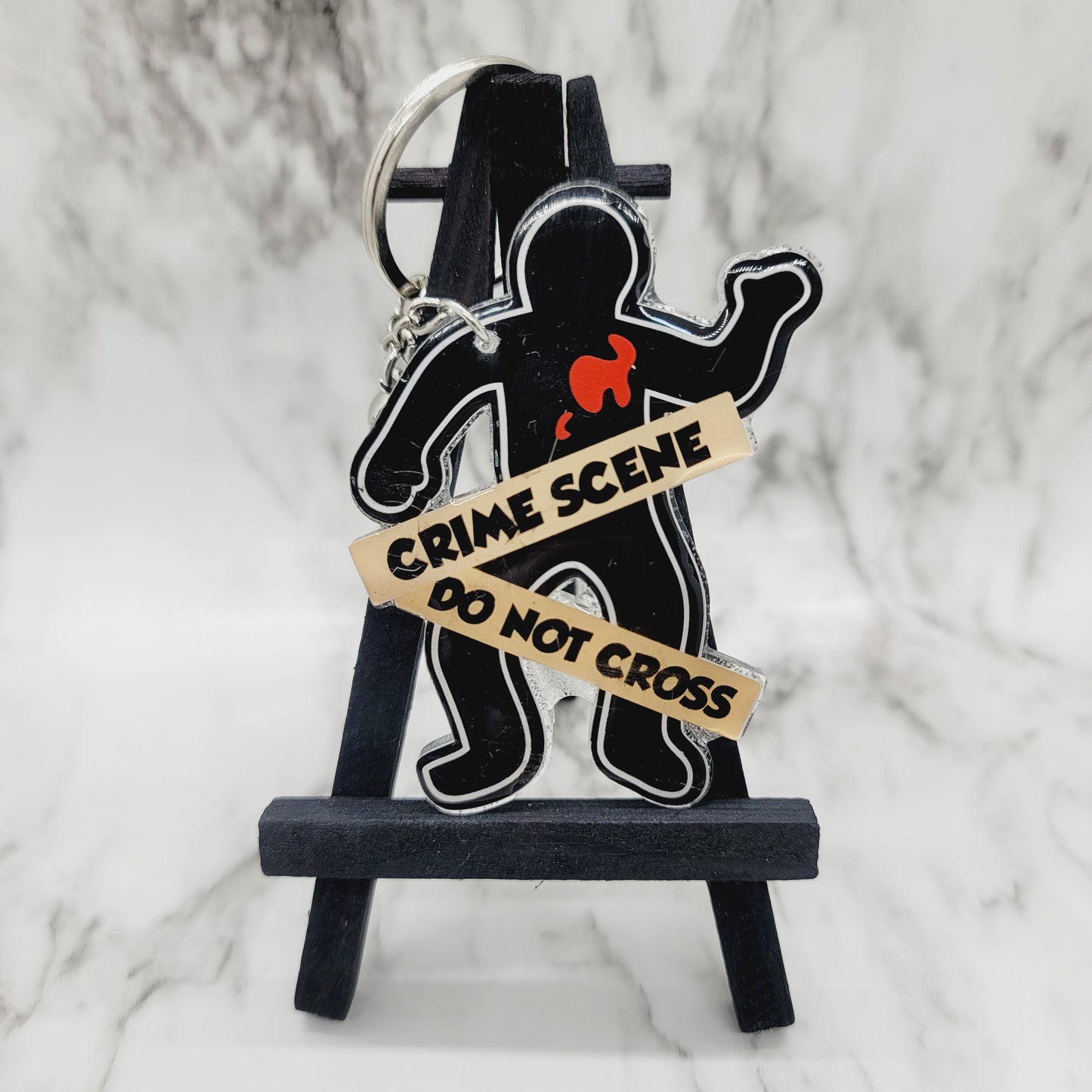 Crime Scene...Do Not Cross - Acrylic Keychain - 3 Inch Keychain