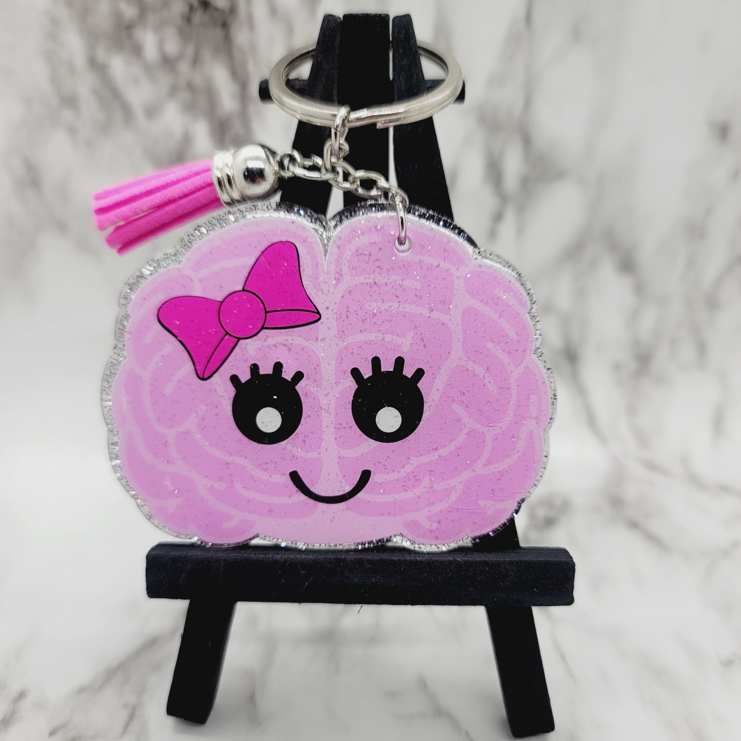 Cute Brain - Acrylic Keychain - 3 Inch Keychain