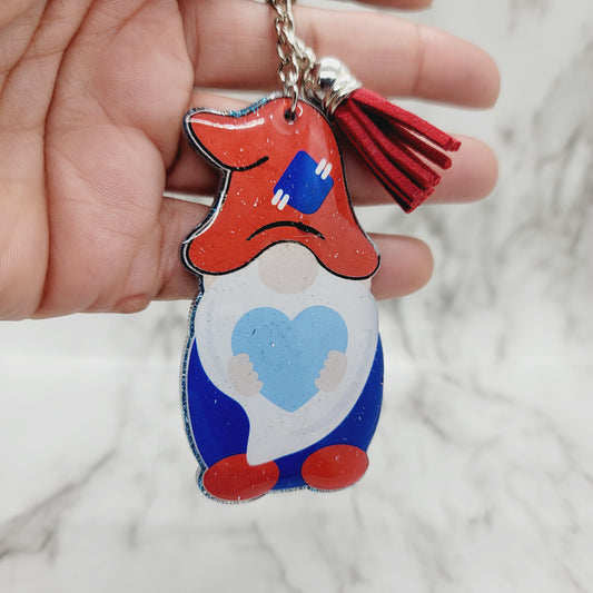 Blue Gnome... - Acrylic Keychain - 3 Inch Keychain