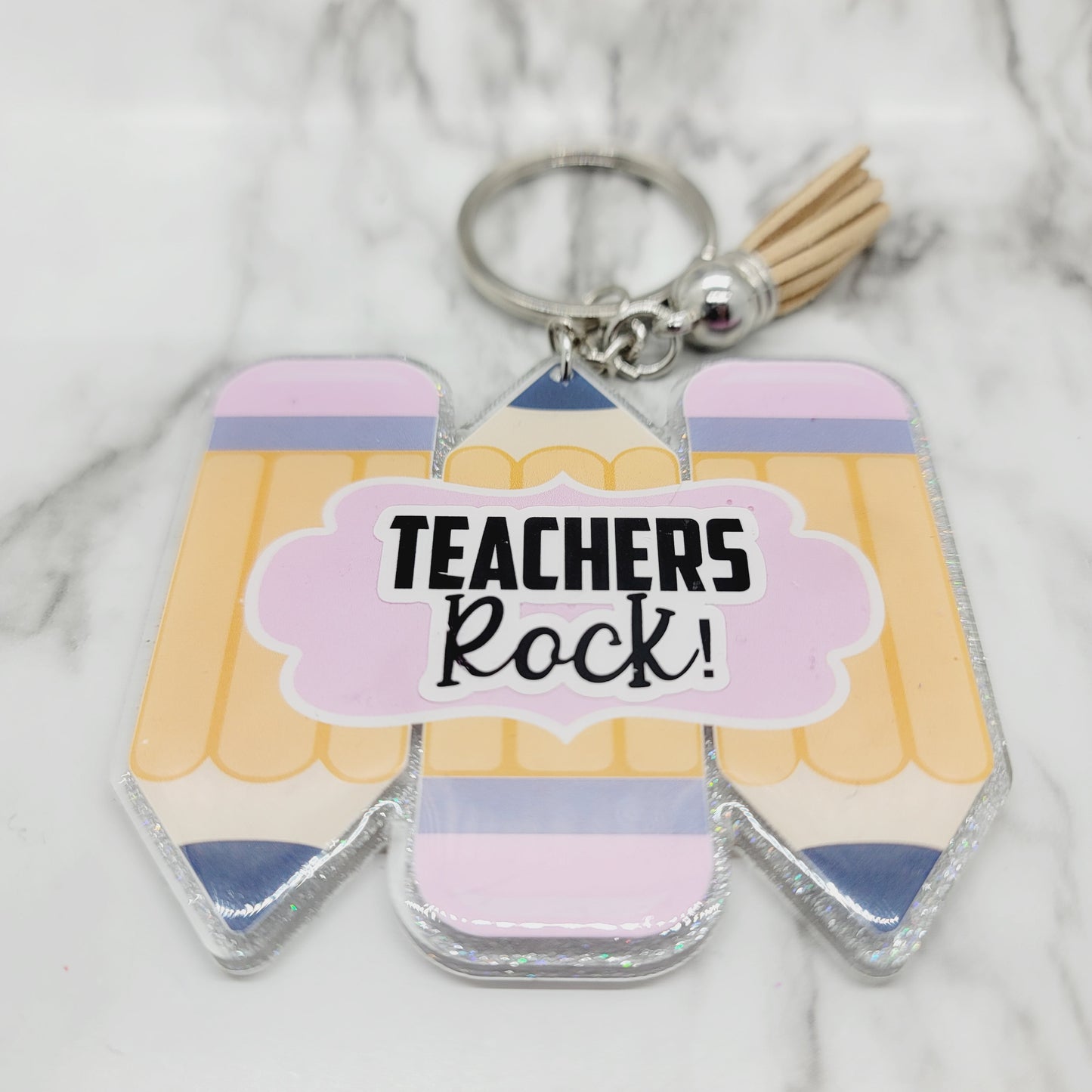 Teacher's Rock - Acrylic Keychain - 3 Inch Keychain