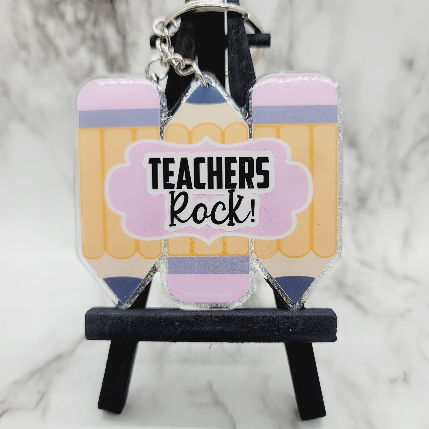 Teacher's Rock - Acrylic Keychain - 3 Inch Keychain