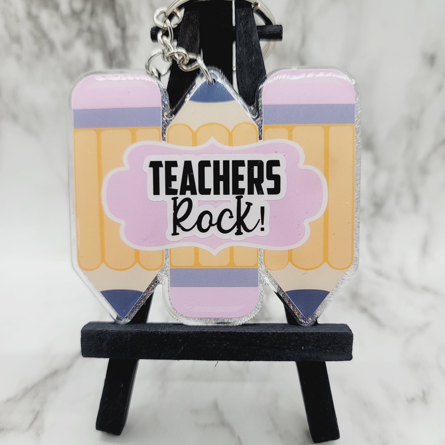 Teacher's Rock - Acrylic Keychain - 3 Inch Keychain