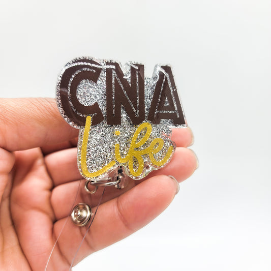 CNA Life - Acrylic Badge Reel - 2 inch Retractable Badge Reel - Interchangeable