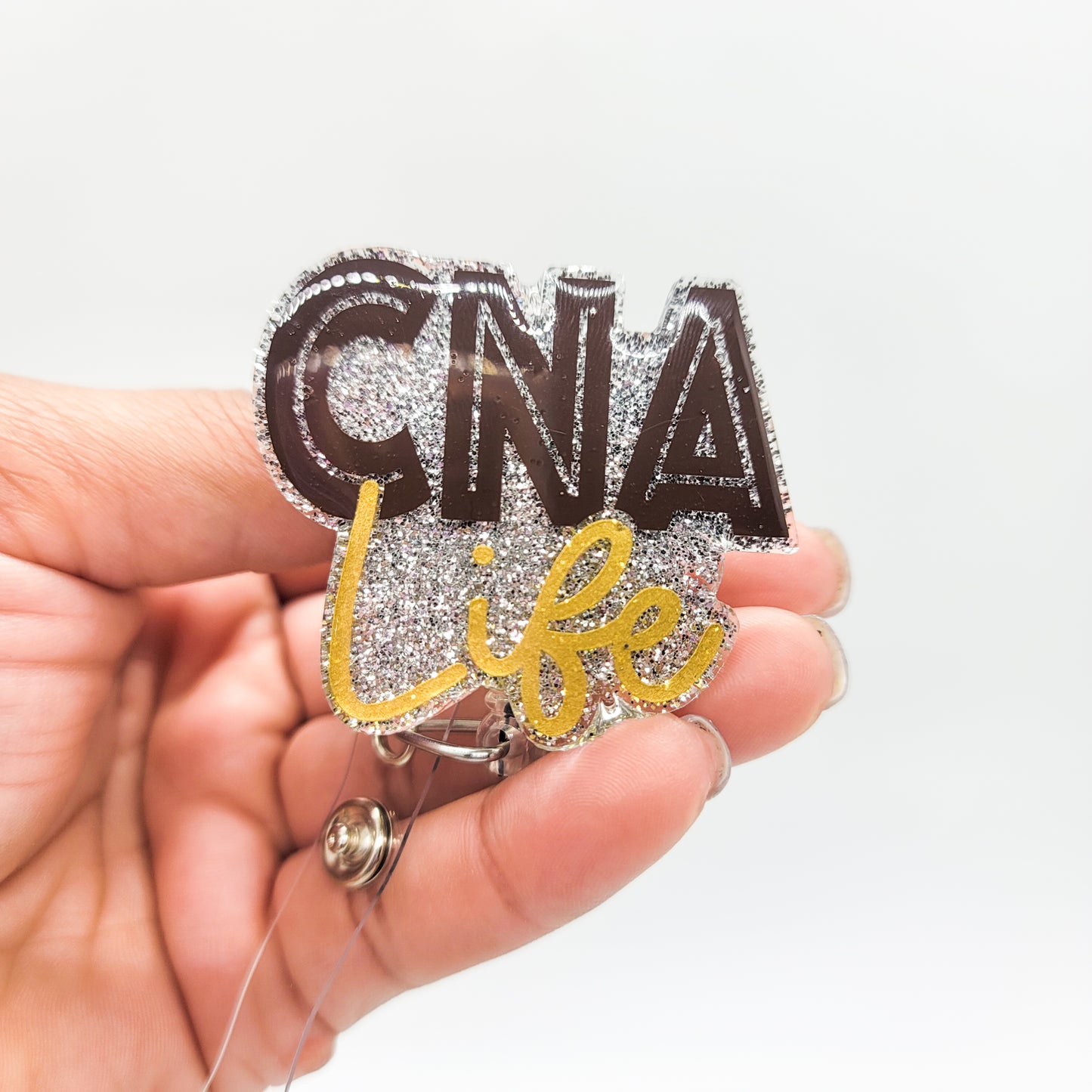 CNA Life - Acrylic Badge Reel - 2 inch Retractable Badge Reel - Interchangeable