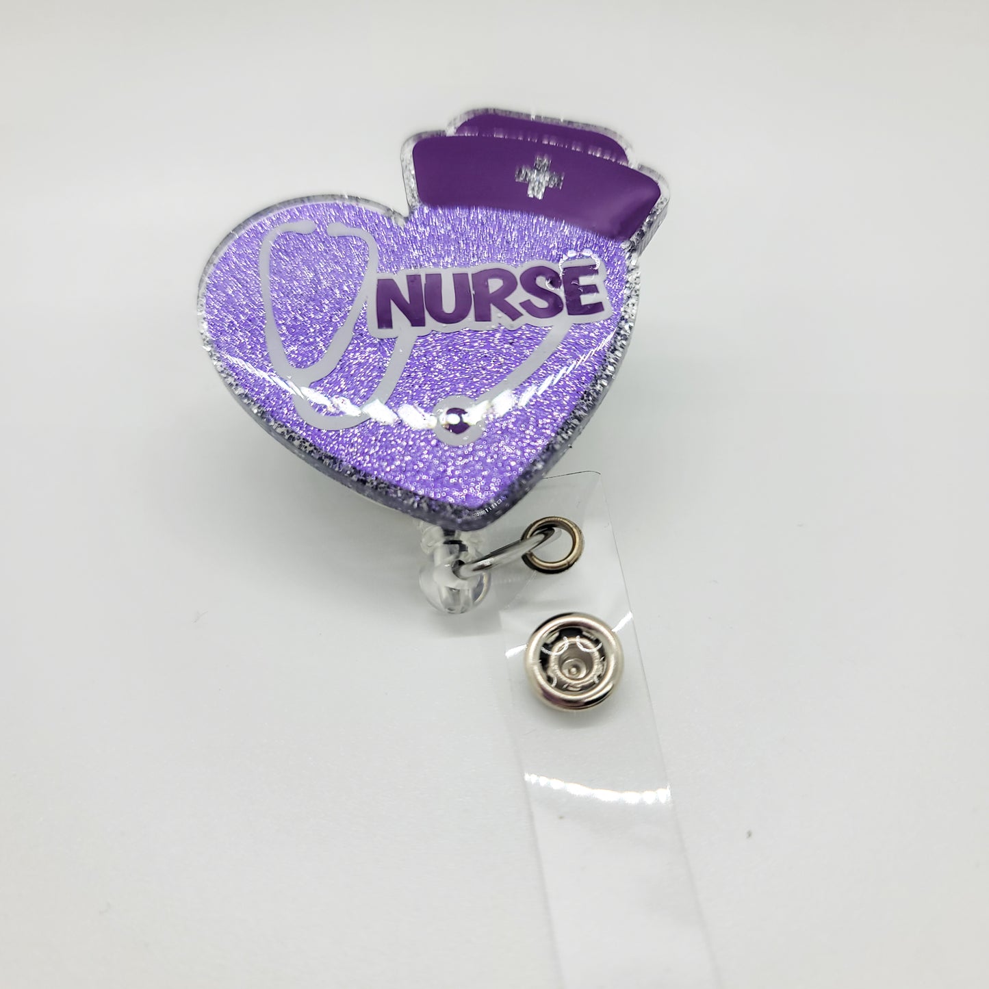 Nurse - Acrylic Badge Reel - 2 inch Retractable Badge Reel - Interchangeable