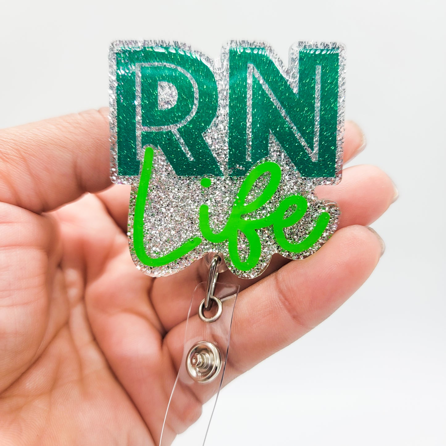 RN Life - Acrylic Badge Reel - 2 inch Retractable Badge Reel - Interchangeable