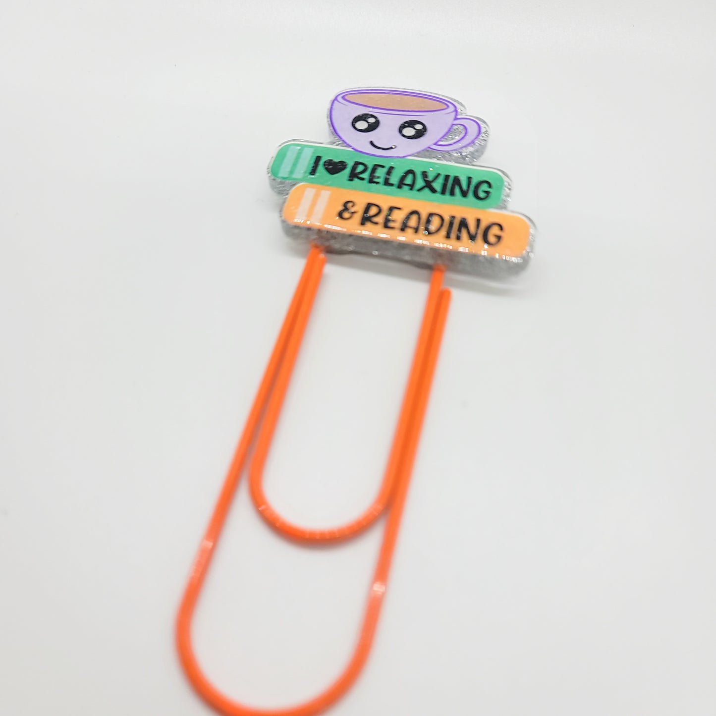 Bookmark | Jumbo 4" Paperclip | Books with Coffee