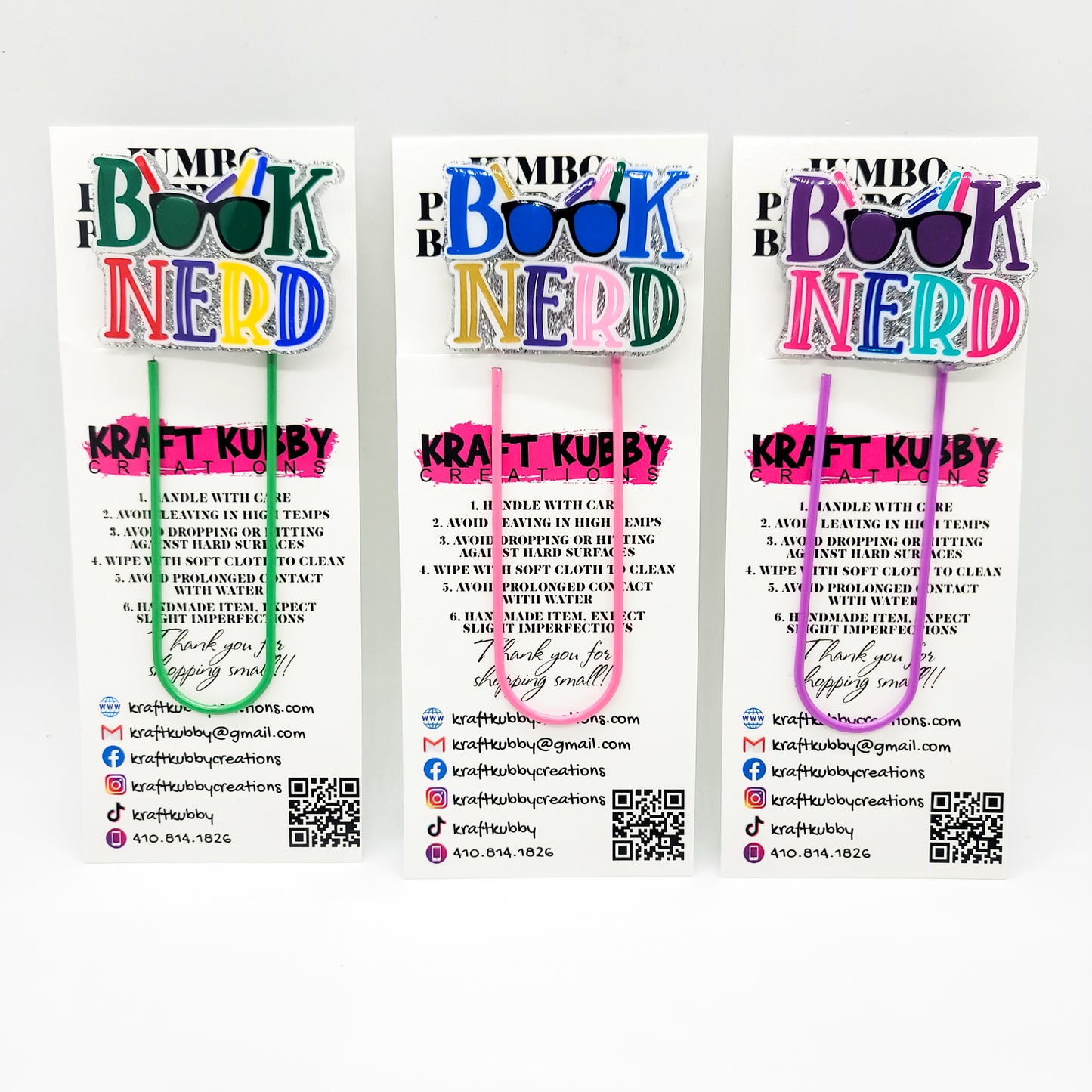 Bookmark | Jumbo 4" Paperclip | Book Nerd