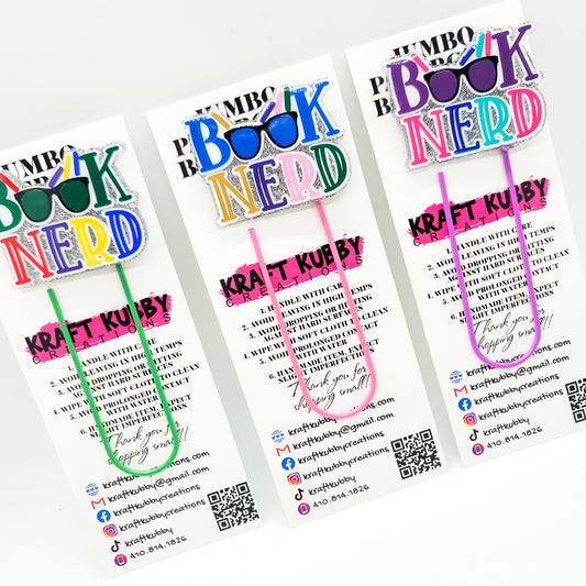 Bookmark | Jumbo 4" Paperclip | Book Nerd