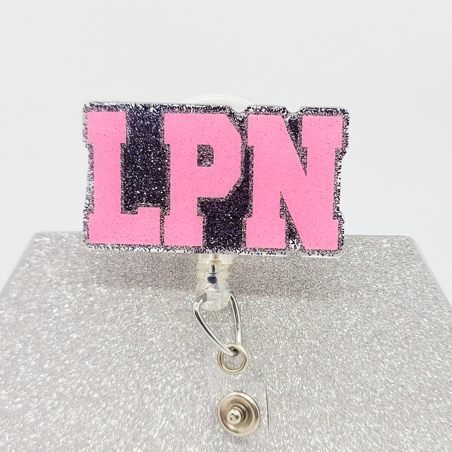 LPN - Acrylic Badge Reel - 2 inch Retractable Badge Reel - Interchangeable