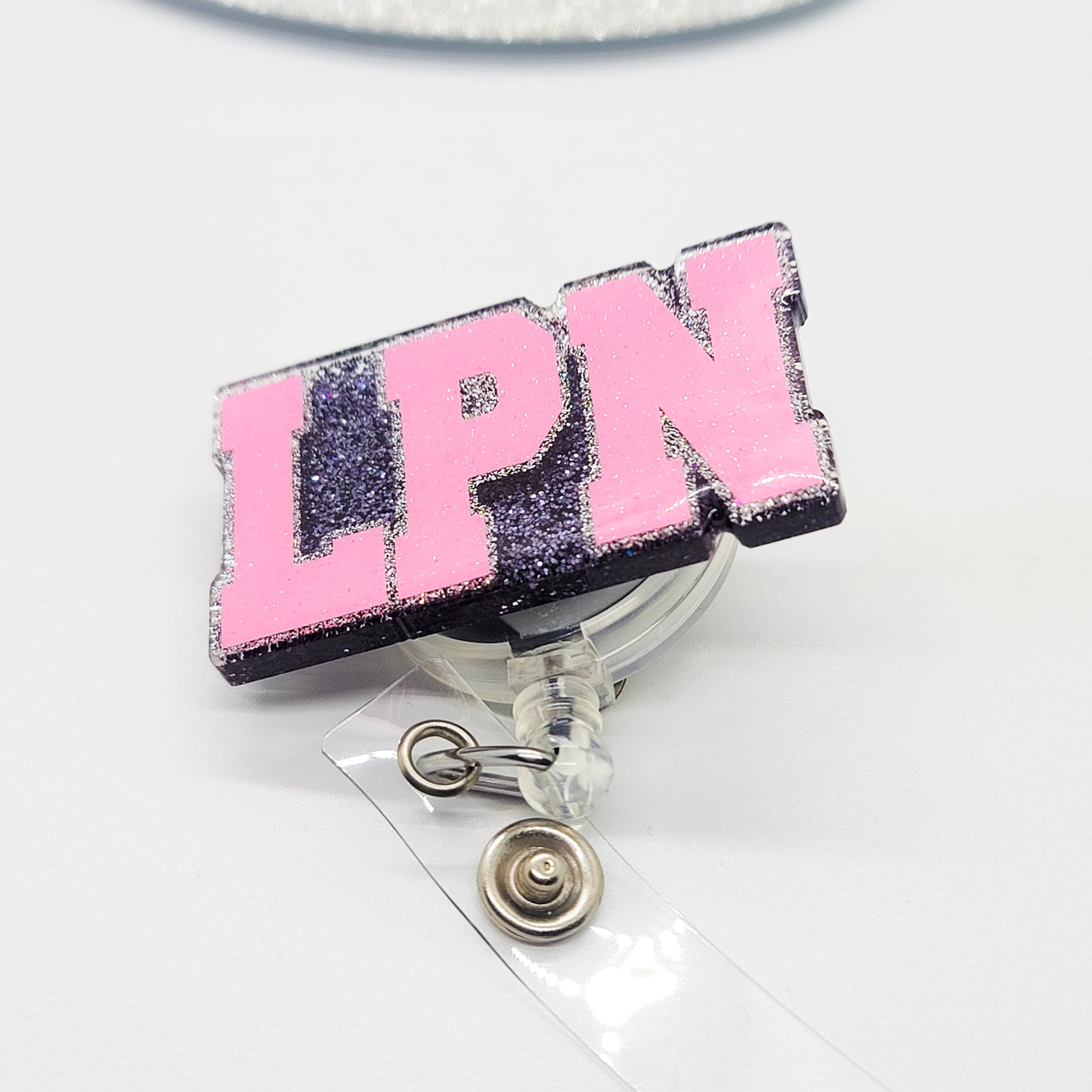 LPN - Acrylic Badge Reel - 2 inch Retractable Badge Reel - Interchangeable