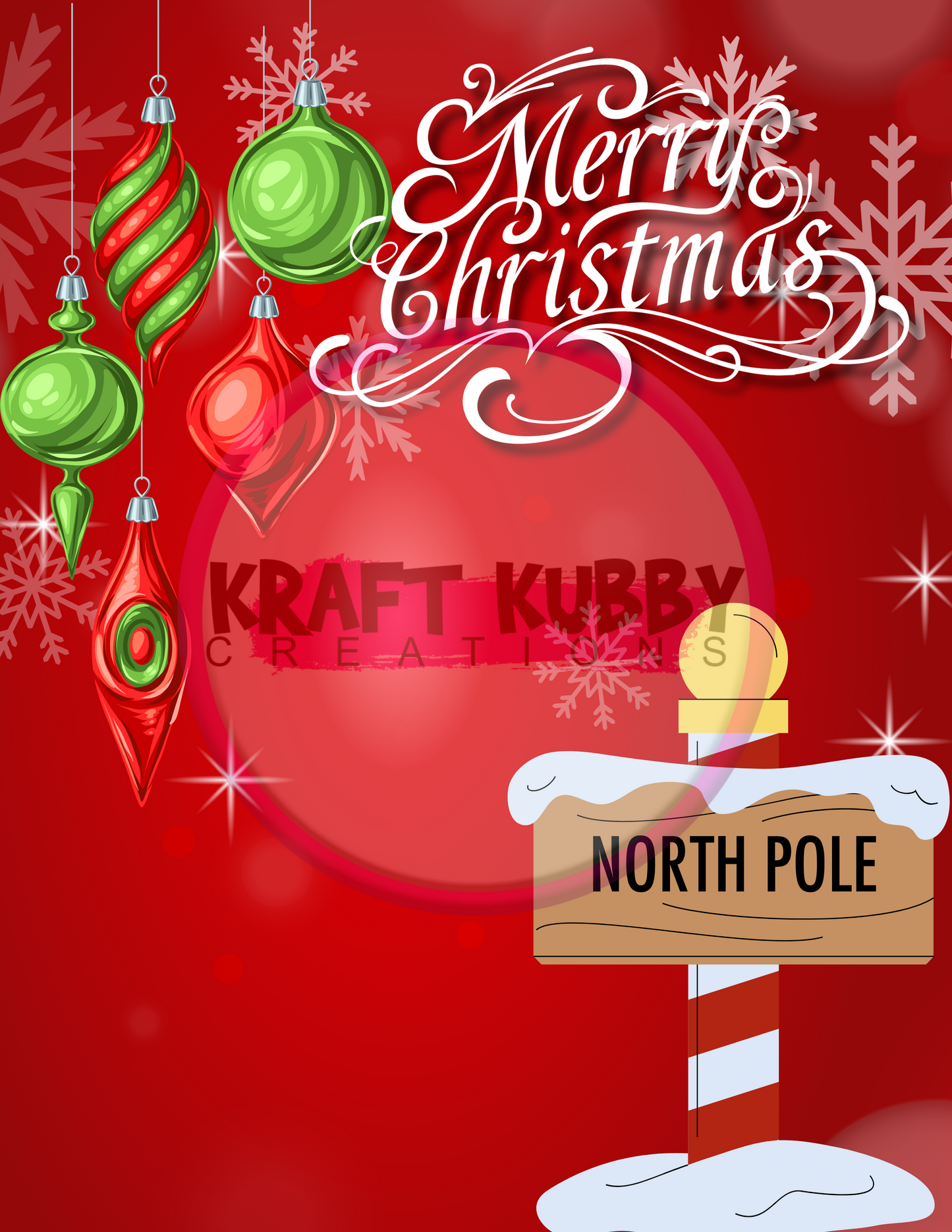 Jumbo Christmas Card Treat Templates - Digital - 8.5x11 inch